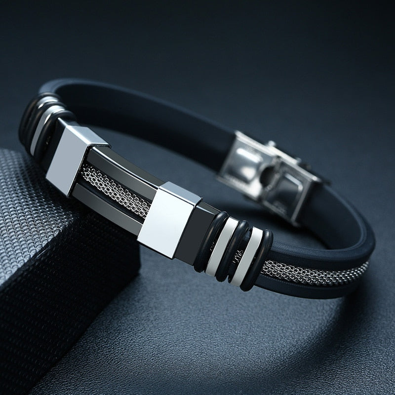 Pulseira Masculina De Couro