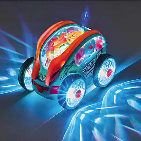 SpeedLite Dynamic Gear-Powered Car with LED Lights