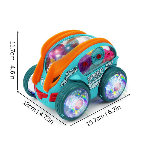 SpeedLite Dynamic Gear-Powered Car with LED Lights