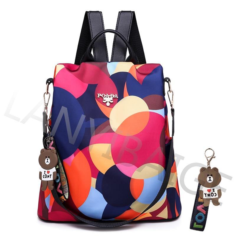 Mochila Feminina Impermeável Colorida - Paoba Plus