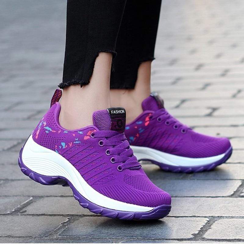 Tênis De Caminhada Feminino Plataforma Fashion Running ™